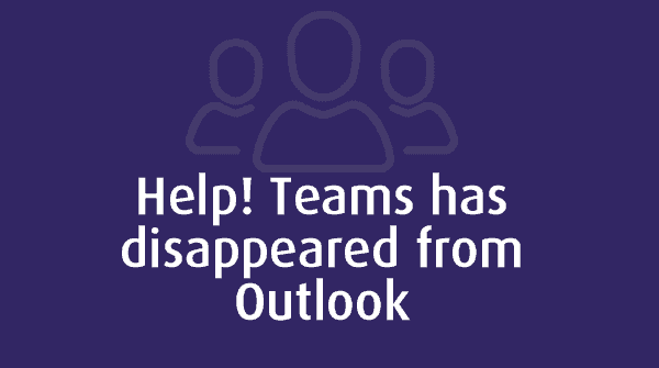 Teams has disappeared from Outlook calendar Beaming